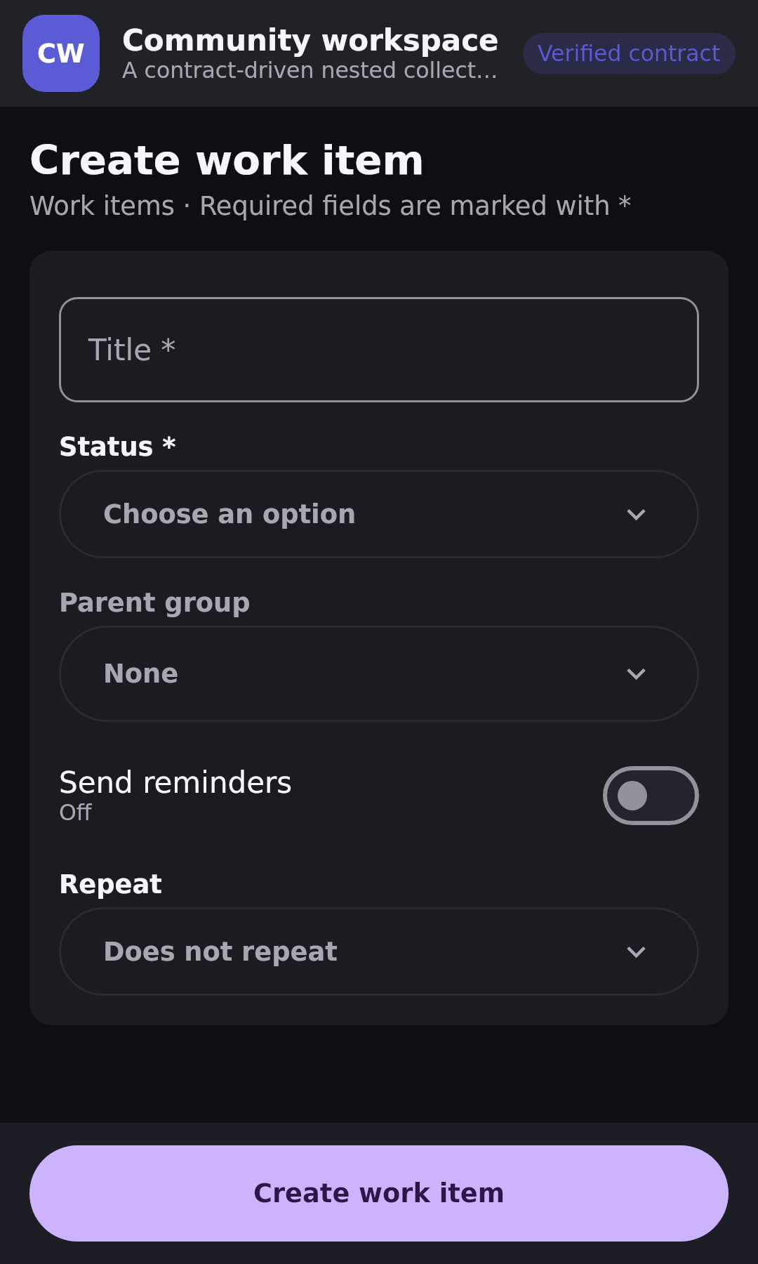 Dynamic apps Nested collection and semantic form: Synthetic visual QA